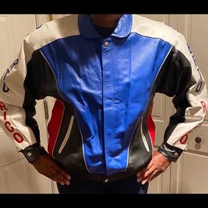 Like new all leather bomber jacket sz M